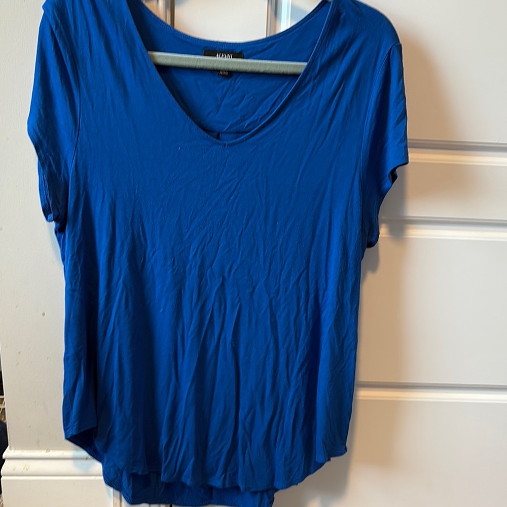 Alfani Blue Relaxed Short Sleeve T-Shirt